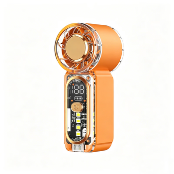 巨炮手持高速静音随身涡轮小风扇 橙色