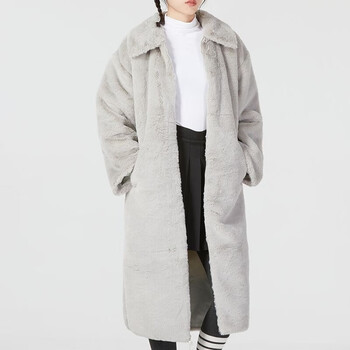 耐克（NIKE） 外套女冬季新款运动休闲羊羔绒大LOGO保暖厚夹克潮 DQ6839-012/人造皮草/奶奶灰 S 155/80A