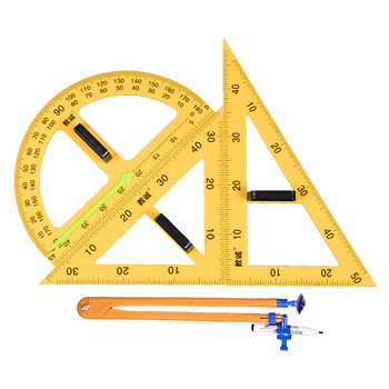 磁吸式大号三角板套装教学用具三角尺塑料教师课堂演示用大三角尺量角