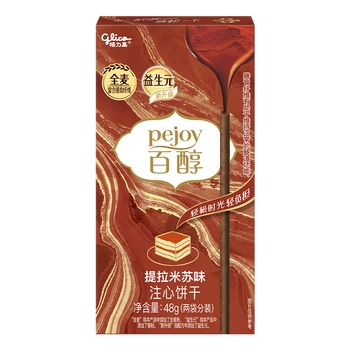 格力高（Glico）百醇百奇系列 休闲零食下午茶涂层饼干棒 百醇提拉米苏