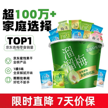 溜溜梅青梅分享桶460g西梅雪梅脆青梅果冻健康休闲零食团购礼包