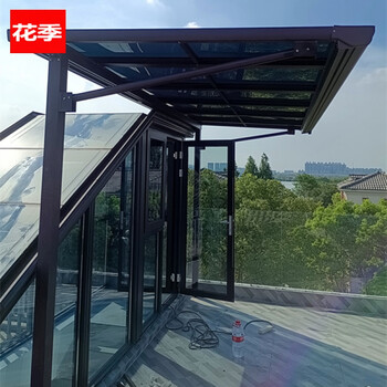 透明别墅门檐庭院子阳光棚窗户雨搭遮阳棚60平方米以上每平方材料单价