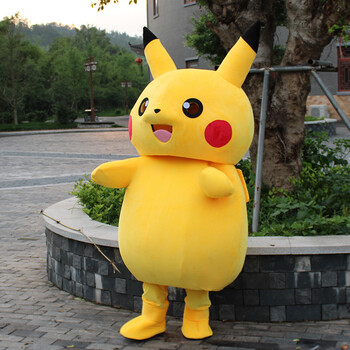 皮卡丘卡通人偶服装行走成人cos衣服演出玩偶服求婚活动道具 皮卡丘