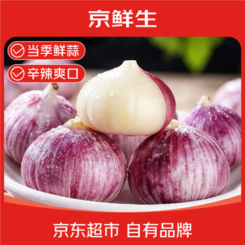 京鲜生东北当季新鲜独头蒜净重3斤单果2.5cm+蒜香浓郁新鲜蔬菜源头直发