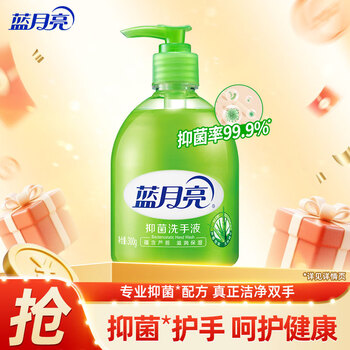 蓝月亮芦荟抑菌洗手液 滋润保湿 抑菌率99.9% 丰富泡沫 温和护手 300g*1