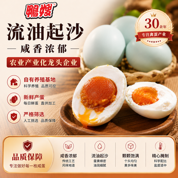 鸭嫂咸鸭蛋即食流油起沙熟咸鸭蛋黄 端午礼品企业团购源头工厂批发 【10枚】61-65克（中蛋）