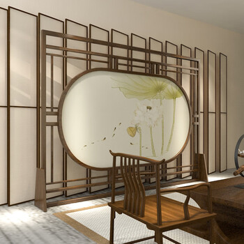 【家装优惠节】屏风公司背景墙 中式实木屏风隔断客厅小户型玄关座屏