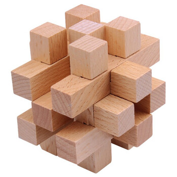 孔明锁鲁班锁全套机关盒九连环智力扣解环套装智力玩具男孩女孩十四根