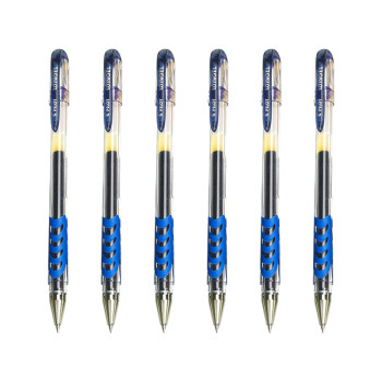 日本百乐（PILOT）BL-WG-5子弹头防滑中性笔啫喱笔签字笔 蓝黑色 0.5mm 6支装