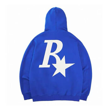 技益纯棉rass复古星星连帽卫衣美式高街秋冬男女情侣宽松潮牌外套