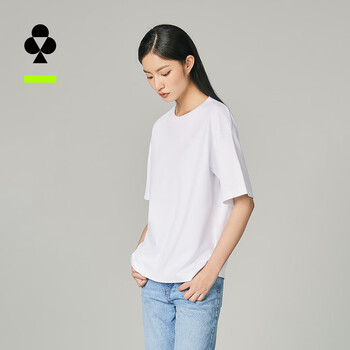 有棵树T恤女夏季白色短袖女短款上衣宽松纯棉打底衫体恤 白色【女士T恤】 M 【90-100斤】