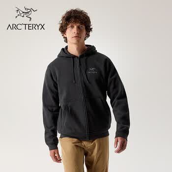 ARC'TERYX始祖鸟 EMBLEM FLEECE FULL-ZIP HOODY 男子 抓绒衫 Black/黑色 S