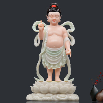 京选推荐汉白玉太子佛浴佛节释迦牟尼佛佛像太子像居家供奉摆件26英寸