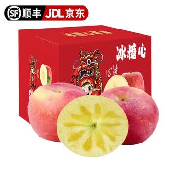 龙多鲜正宗新疆冰糖心苹果富士苹果新鲜水果当季整箱现摘丑苹果 净8.5斤精选好果单果130-200g