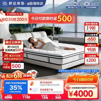 舒达（serta）核心技术致眠床垫 护脊 线下同款 乳胶床垫1.8*2米双面睡感