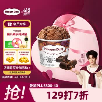 哈根达斯（Haagen-Dazs）经典比利时巧克力口味冰淇淋 100ml/杯 雪糕