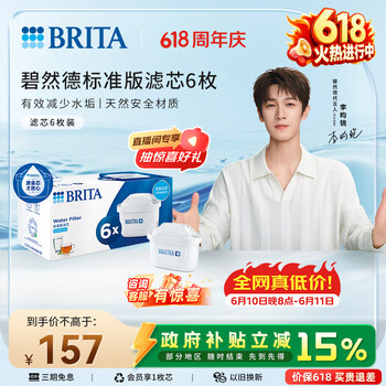 碧然德（BRITA） 家用滤水壶 净水壶滤芯 Maxtra 多效滤芯 6枚装