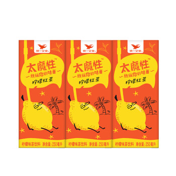 统一 太魔性 柠檬红茶经典饮品 250ml*24盒(新老包装随机发货）