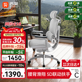 西昊C300二代Lite人体工学椅电脑办公椅人工力学座椅腰背滑翔动态支撑