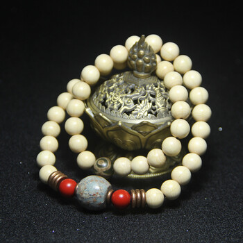 六道木手串【慈云】五台山男女士双圈手串 寿山石42颗佛珠 手围16-17