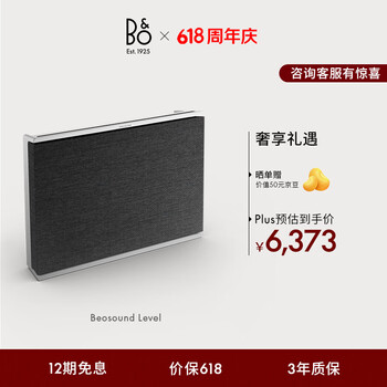 B&O【龚俊代言】Beosound Level蓝牙音箱便携家庭高端艺术音响 b&音响 深灰色  节日礼物 618价保