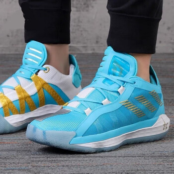 利拉德6代篮球运动鞋白黑红dame6实战减震学生耐磨防滑运动鞋 马超 39