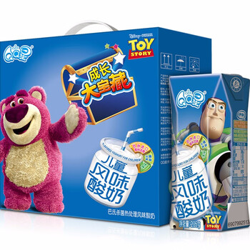 伊利qq星儿童风味酸奶205g*12盒(新老包装随机发货)