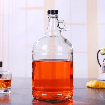 酿酒玻璃瓶大号加州红酒泡酒瓶子密封罐药酒果酒瓶葡萄酒自酿容器 6斤