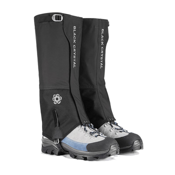 创京懿选黑晶户外登山雪套护腿套男女防雪鞋套徒步沙漠防沙套黑色id