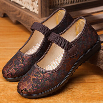 安踏abc老奶奶凉鞋女防滑老太太夏天穿的老北京布鞋中老人奶奶夏季