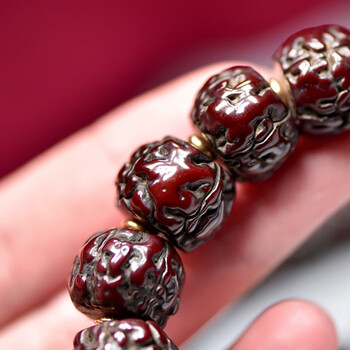 媛渡 金刚菩提藏式玉化老金刚菩提手串文玩男士尼泊尔包浆成品手持大