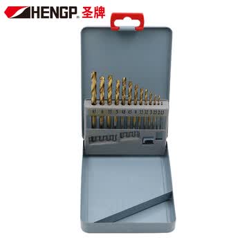 圣牌SHENGP 13件1.5-6.5mm镀钛全磨制直柄麻花钻头套装手电钻钻头钻床钻咀单位：套