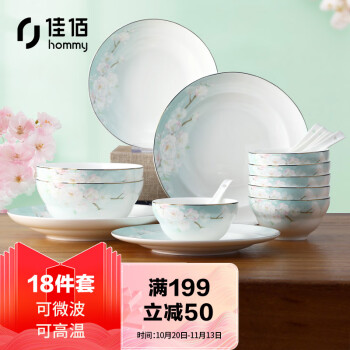 佳佰品牌轻奢国风陶瓷碗碟套装:价格稳定,销量优异
