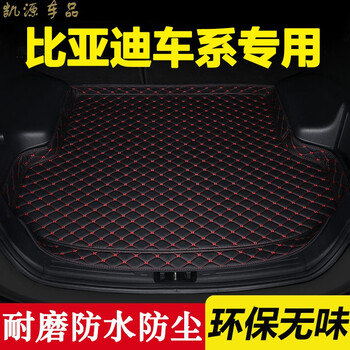 润华年适用于比亚迪唐DMI后备箱垫子宋pro汽车尾箱垫22款汉ev秦后背箱垫  黑色红线【加厚高边款】 其他车型下单留言【车型+年款】
