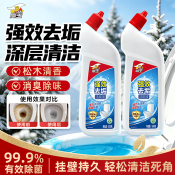 威王强效洁厕灵液500g*2 马桶清洁剂洁除菌卫生间强力除垢除臭去异味