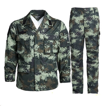 耐磨迷彩作训服迷彩劳保服学生军训服索絮户外拓转训练服 橄榄绿迷彩