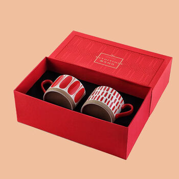 弥生时代浓红日系马克杯对杯情侣杯子一对情侣款创意千叶x树林