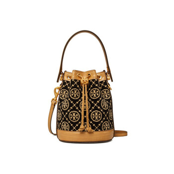 汤丽柏琦代购女包 monogram老花单肩手提斜挎包水桶包 黑金(小号)