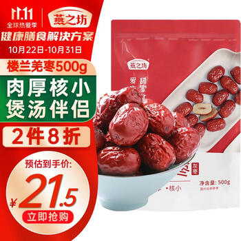燕之坊楼兰羌枣价格走势分析,口感绵密营养丰富