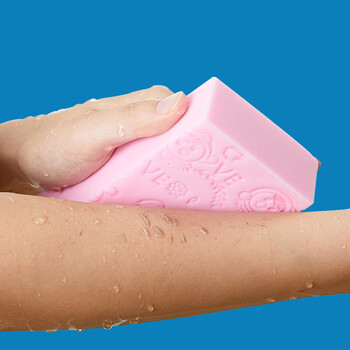 宝宝洗搓泥搓澡神器搓灰搓澡巾小孩搓背搓泥海绵儿童洗澡神器 黄色