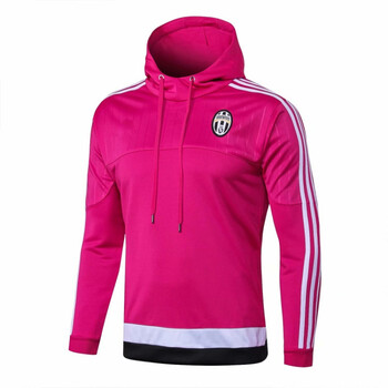 尤文足球训练服复古版出场服帽衫球衣粉色尤文图斯外套长裤c罗 上衣 s