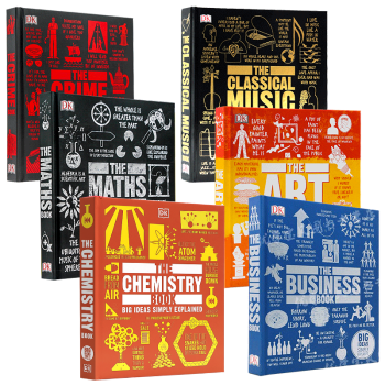 社科篇6册英文原版DK人类的思想百科丛书the art book/Maths/Chemistry/Business/Classical Music/ Crime艺术音乐化学商业