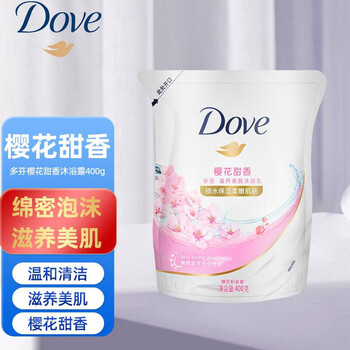 多芬（Dove）沐浴露  樱花甜香沐浴乳400克袋 锁水保湿肌肤持久留香
