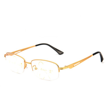 配平光双光老光眼镜男自动变焦远近两用定制度数近视一体老花镜 8221