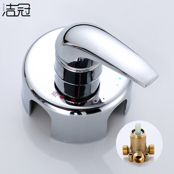 洁冠淋浴配件明装花洒套装专用开关混合阀门冷热水龙头电热水器贴墙式