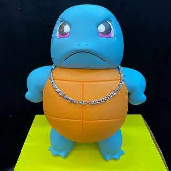 卡拉宠物小精灵 1:1 抖音热门 礼品模型摆件 骄傲杰尼龟[精灵球 彩盒]