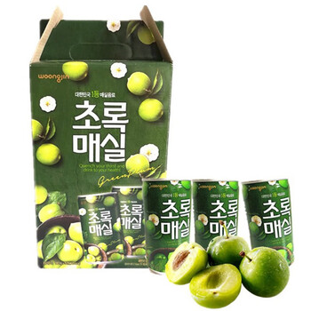 熊津韩国进口180ml*15罐青梅汁青梅味饮料