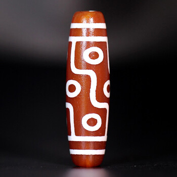 亲民红肉九眼天珠48*13mm超顶吊坠 锁骨链 1号九眼天珠【图片 价格