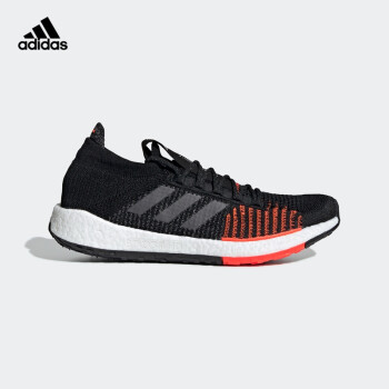 adidas阿迪达斯官网PulseBOOST HD男女运动休闲舒适跑步鞋黑色/橙色 