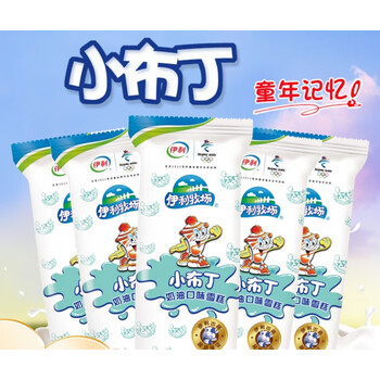 香浓香草奶油味牛奶冰棍冰激凌冰春天的第一只雪糕 伊利小布丁12支